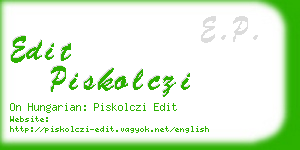 edit piskolczi business card